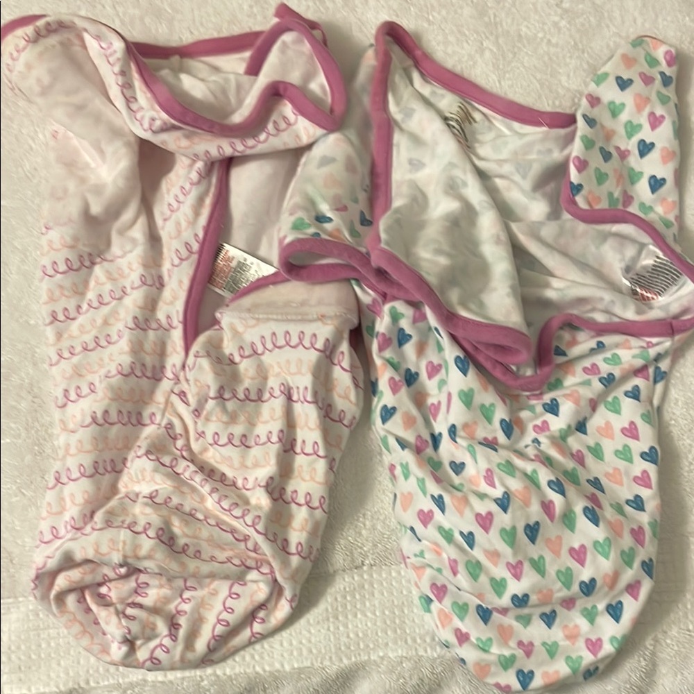 Pink and Multicolor Baby Swaddle Set